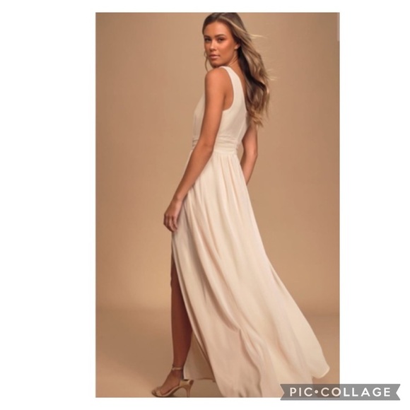 Lulus Thoughts of Hue Gardenia Surplice Maxi Dress - Picture 3 of 16